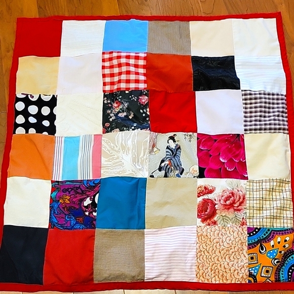 32x31 Handmade Patchwork small Blanket or small Table Cover Very Cute